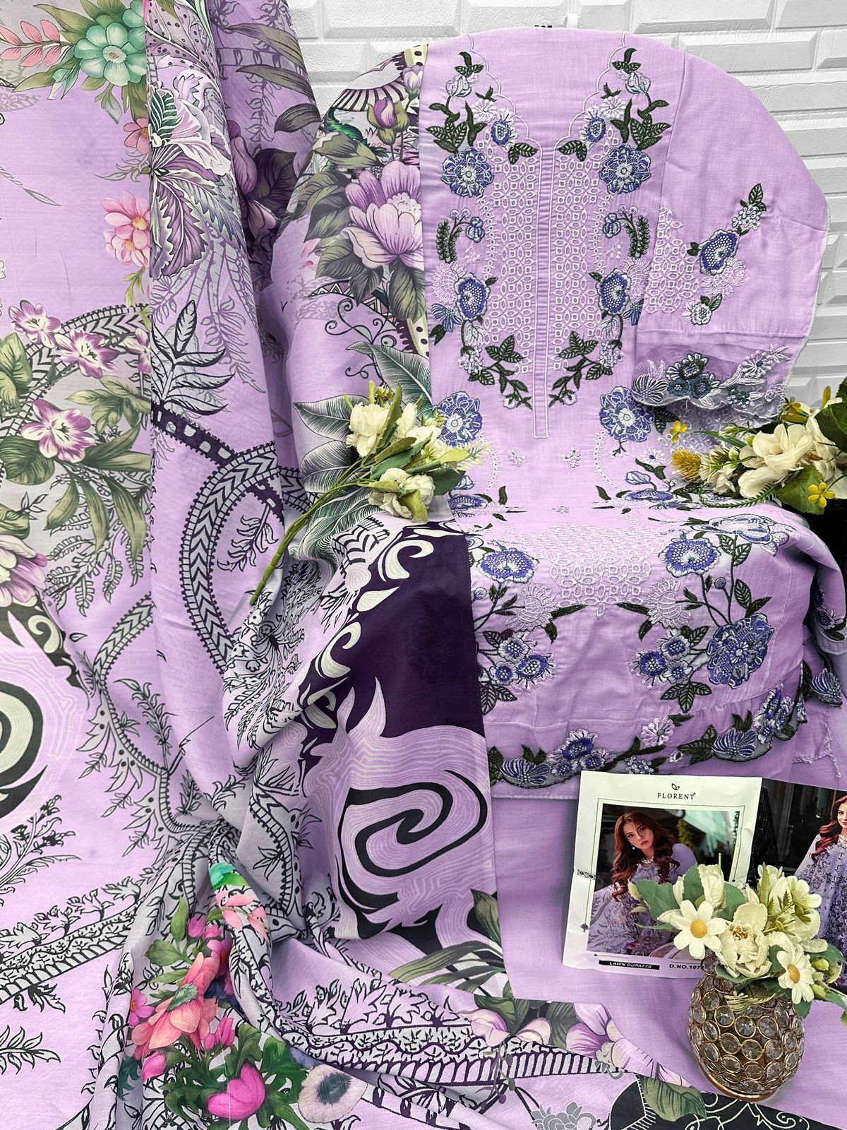 CAMBRIC COTTON WITH HEAVY EMBROIDERY WORK - Image 3