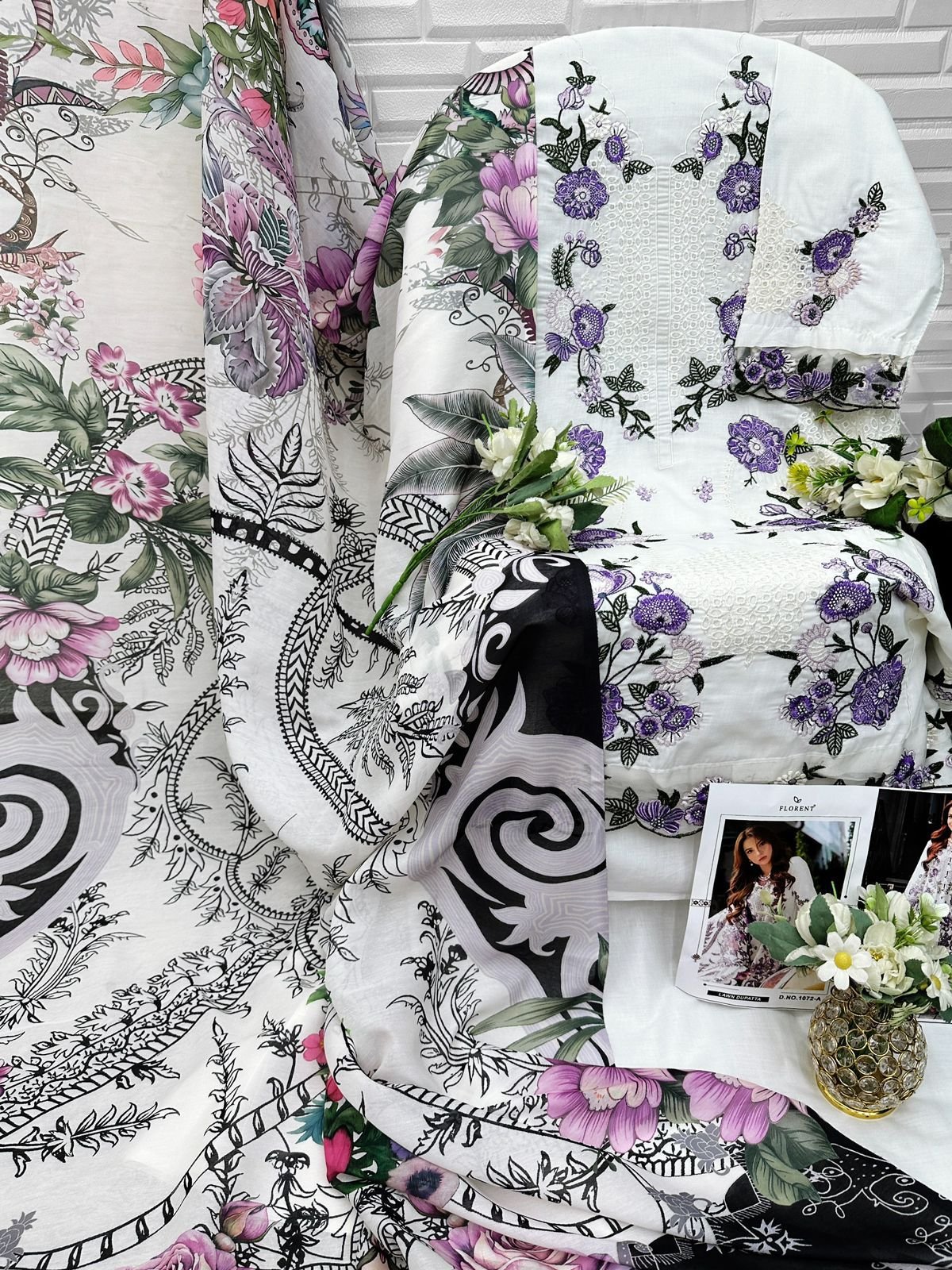 CAMBRIC COTTON WITH HEAVY EMBROIDERY WORK - Image 2