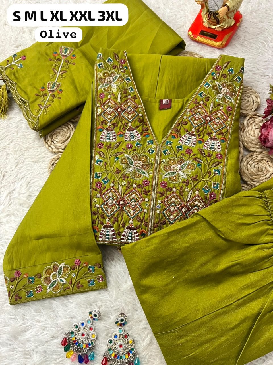 NEW ARRIVAL: OLIVE DESIGN SUIT SET - Image 6