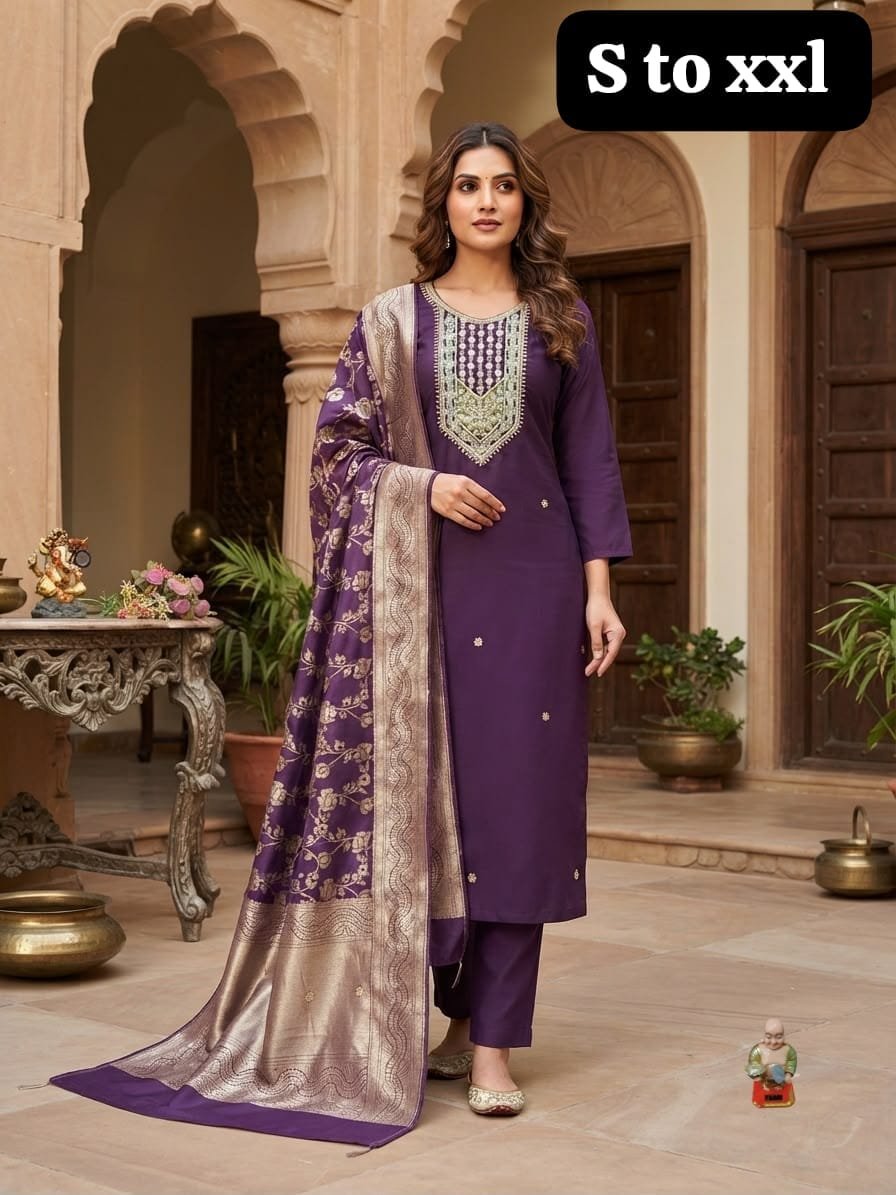 Stunning 3-Piece Festive Salwar Suit Set - Image 4