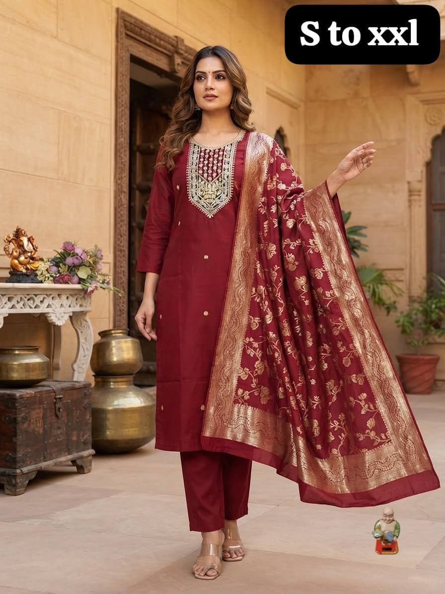 Stunning 3-Piece Festive Salwar Suit Set - Image 3