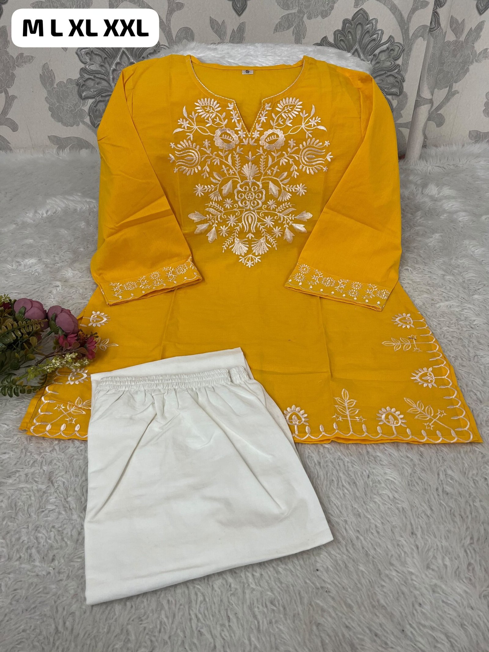 Premium Cotton Embroidered Co-ord Set - Image 4