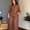 Cotton Febric Coordinate set. It is also perfect for office, brunch outings, cards night and airport look
