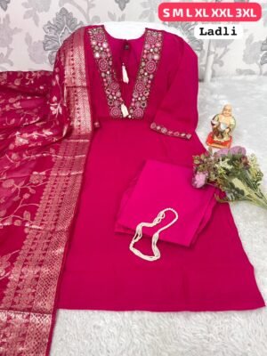 Get ready to turn heads with our gorgeous new collection Add grace and elegance to your wardrobe with the beautiful LADLI designer suit set!