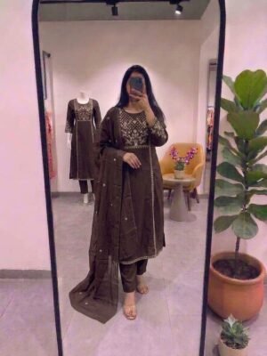 Kurti With Embroidery Work Beautiful Embroidery Work DuppataÂ