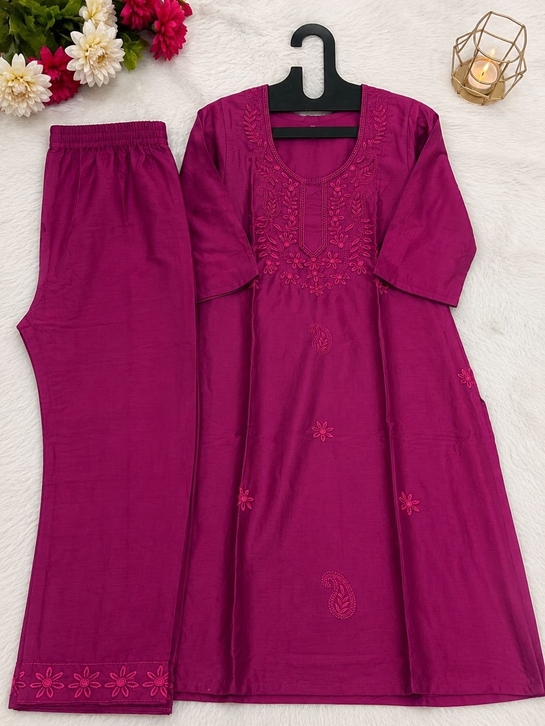 A New Kurti plazo collection with new pattern Ton to ton work - Image 2