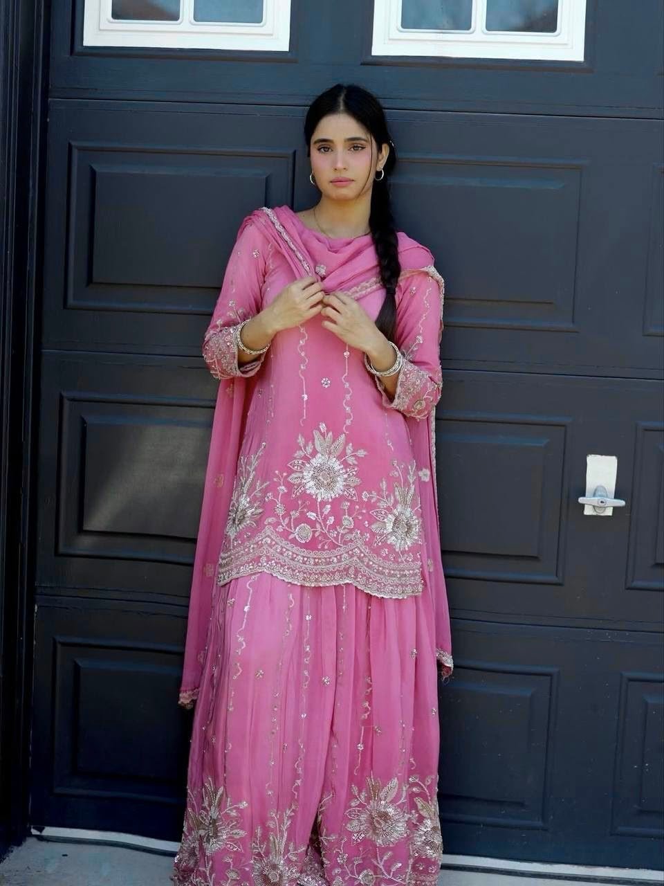 LAUNCHING NEW TRANDING COLLECTION 3 PIECE FANCY KURTI WITH PLAZZO AND BEAUTIFUL DUPATTA