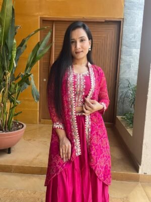 Alternative view of AK Creation is Launching New Festival Bandhej Lehenga choli & Shrug