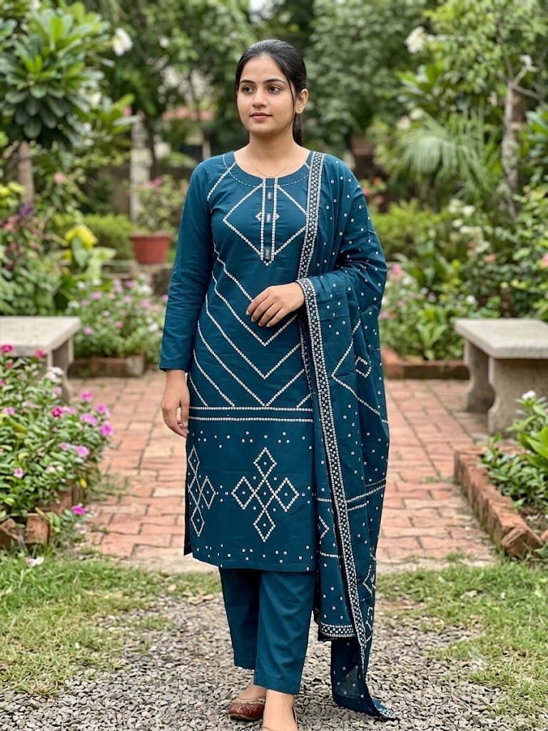 New Arrival: Premium Dabu Cotton 3-Piece Suit Set - Image 3