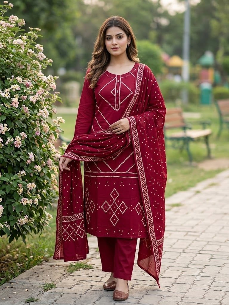 New Arrival: Premium Dabu Cotton 3-Piece Suit Set