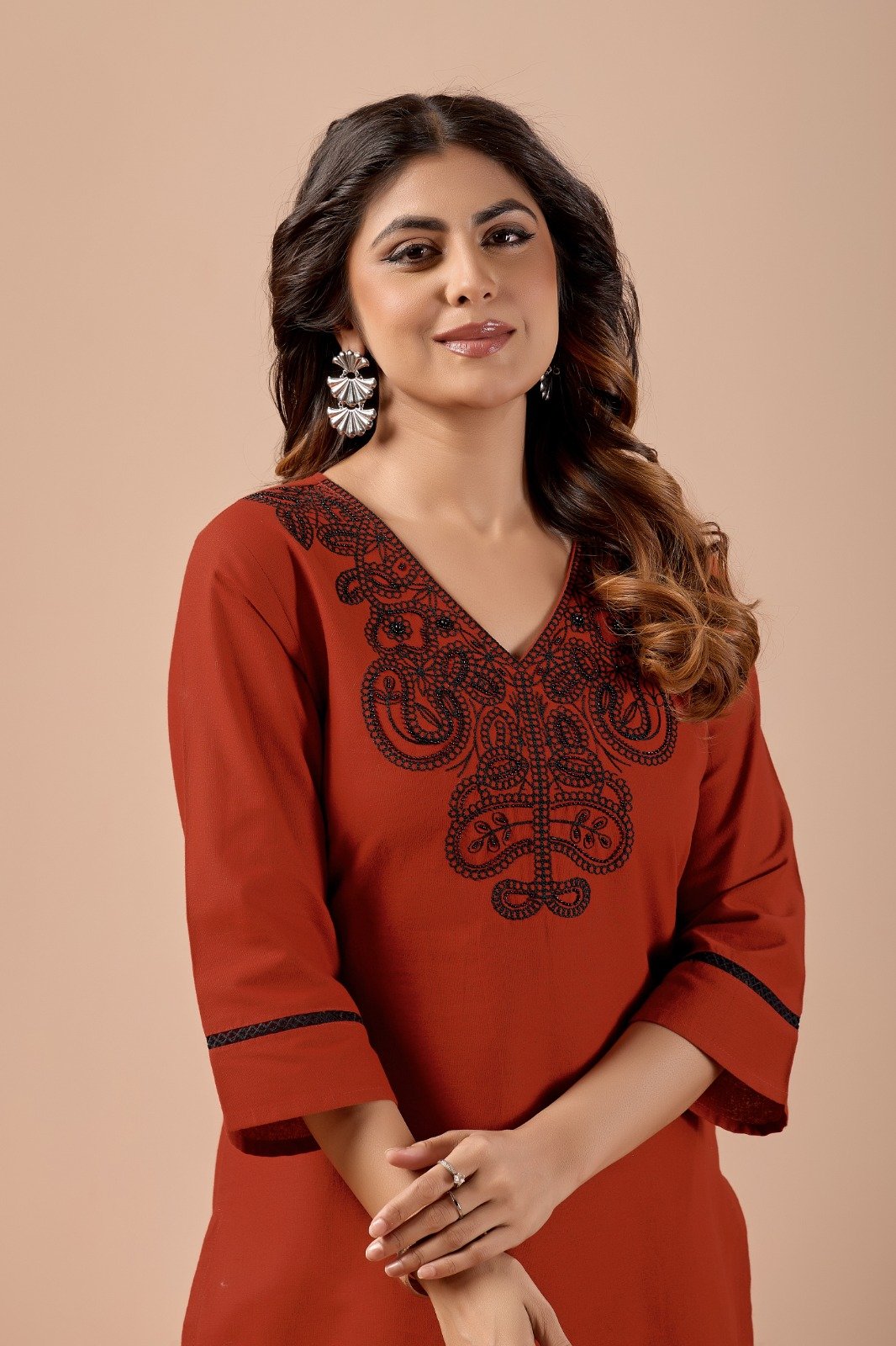 WITH BEAUTYFULL HANDWORK & EMBRODERY WORK - Image 2