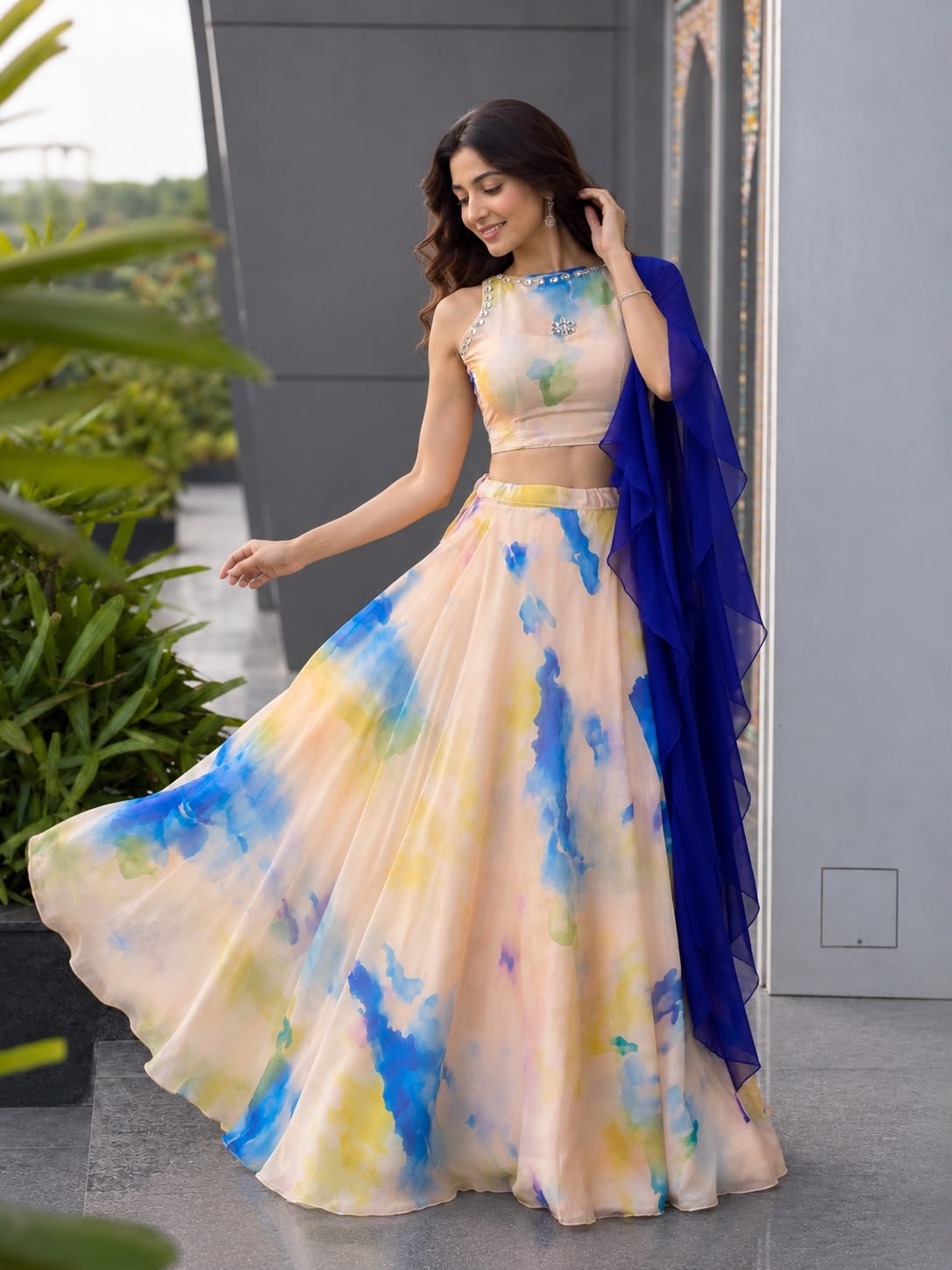 You gonna love elegance with Modern touch ,Here we Presenting Exclusive Lehnga Real shoot Design