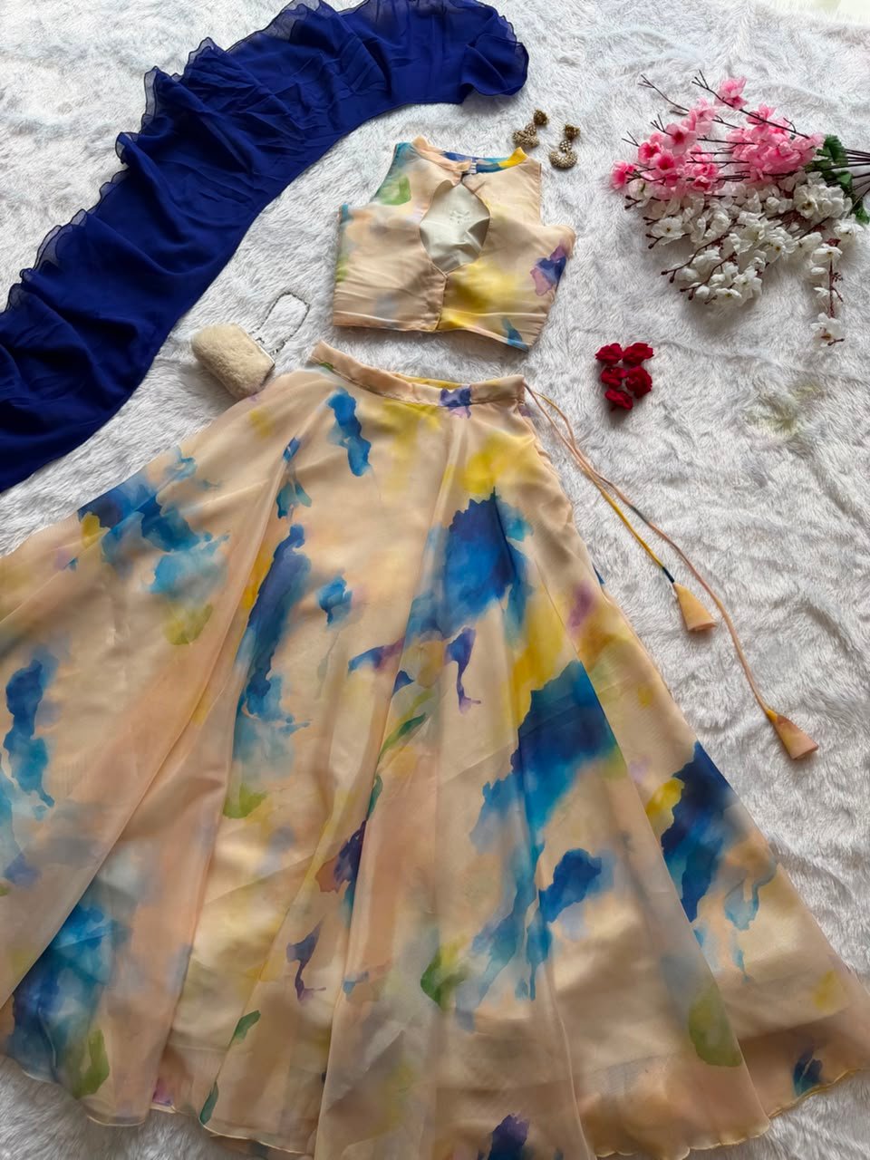 You gonna love elegance with Modern touch ,Here we Presenting Exclusive Lehnga Real shoot Design - Image 2