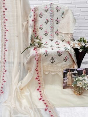 Alternative view of PURE  COTTON  WITH HEAVY EMBROIDERY WORK WITH MOTI WORK 