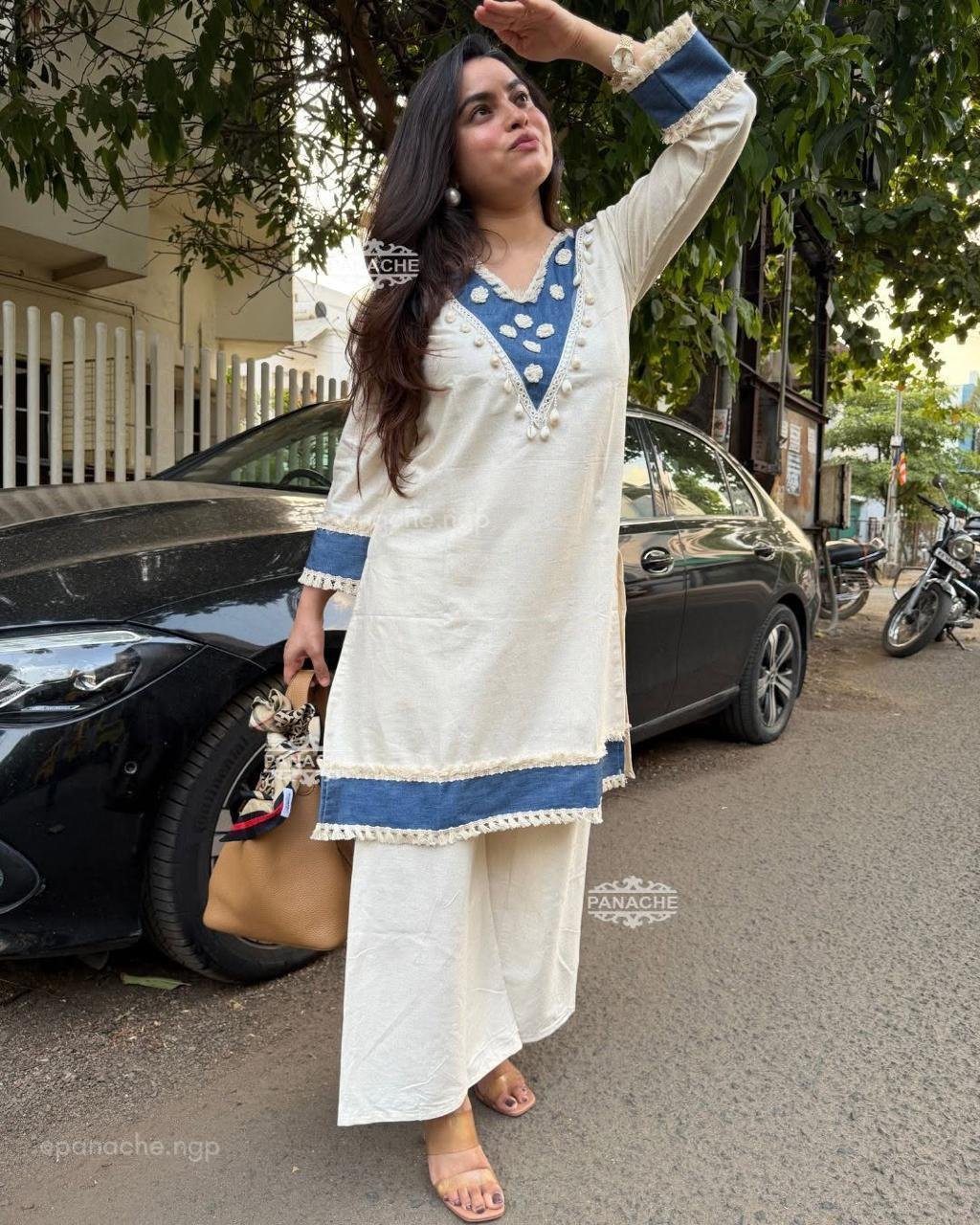 This Time we are launching. One of the best beautiful Cotton 60*60 Super Quality Cord Set For Gorgeous Ladies - Image 2