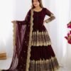 Elegant Embroidered Sequence Designer Kediya Collection 3 Piece Set Look Gorgeous