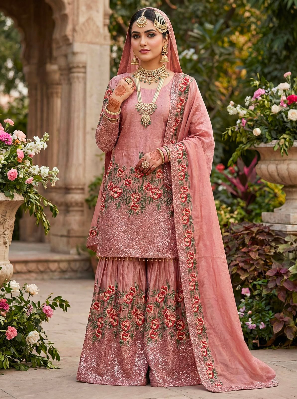 Collection In Pure Fendy Silk With Heavy Embroidery Sequence Work Top-Bottom And Dupatta Set Fully Stitched Ready To Wear