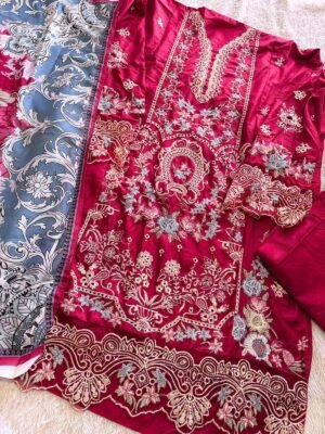 Alternative view of CAMBRIC COTTON WITH HEAVY EMBROIDERY WORK