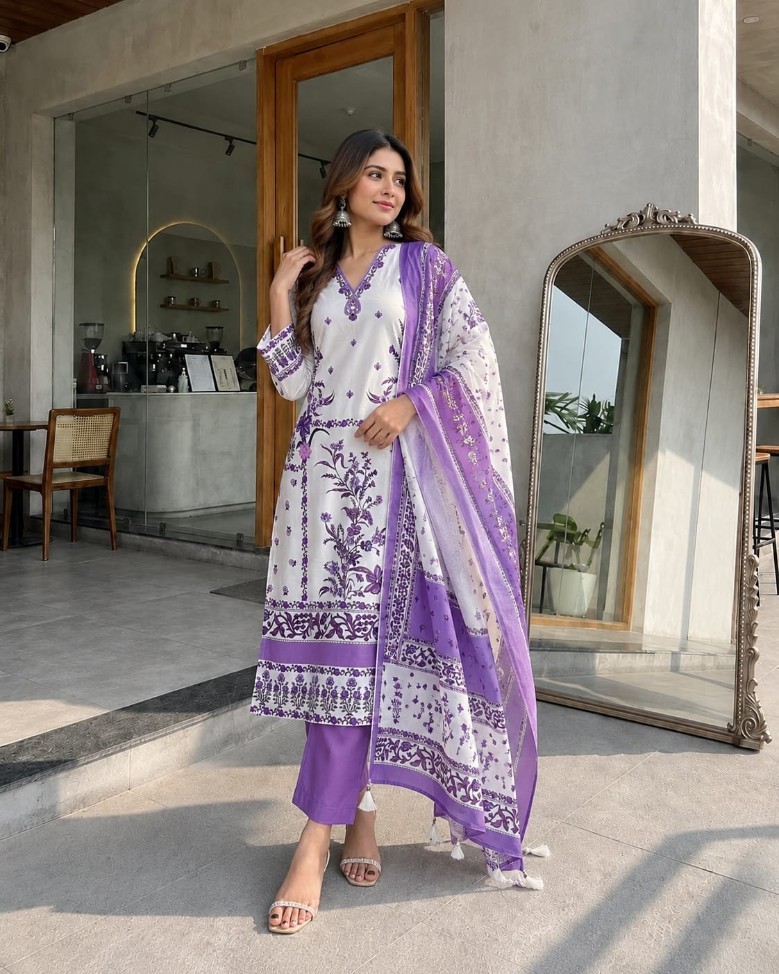 Premium 3 PCS Berry Silk Suit Set