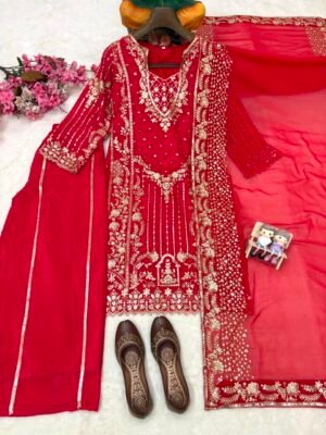 Alternative view of ENHANCE THE BEAUTY OF YOUR WARDROBE WITH THIS NEWLY LAUNCHED _ LONG KURTI WITH PLAZZO-AND DUPATTA