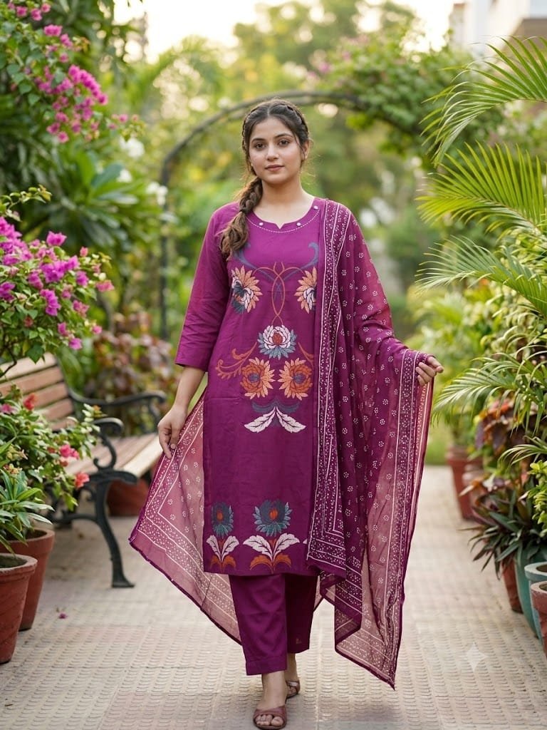 New Arrival: Premium Dabu Cotton 3-Piece Suit Set - Image 3