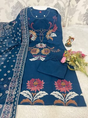 Alternative view of New Arrival: Premium Dabu Cotton 3-Piece Suit Set