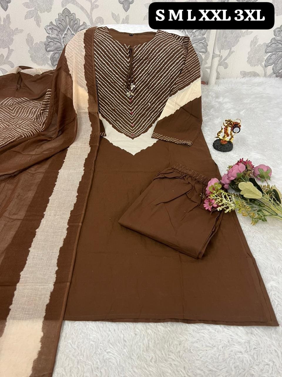 Check out this stunning Bandhani Suit Set—perfect for daily wear, office, or small gatherings - Image 2