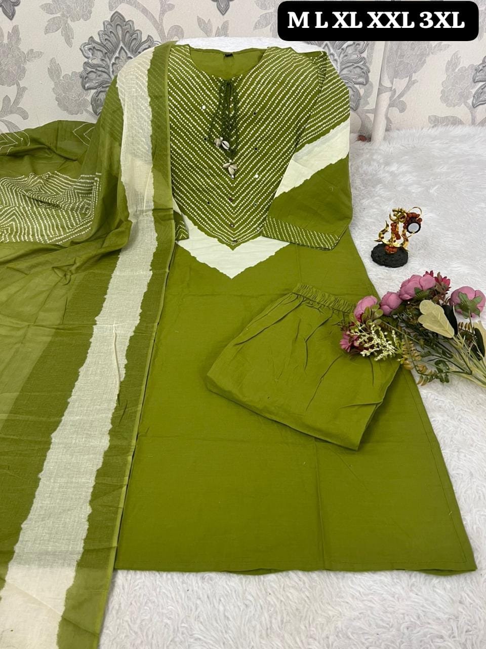 Check out this stunning Bandhani Suit Set—perfect for daily wear, office, or small gatherings