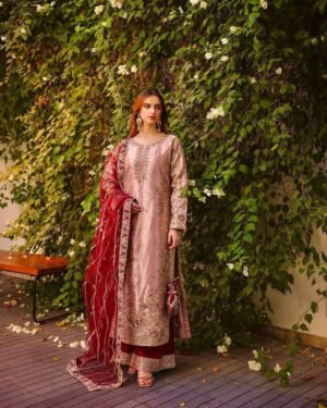 PRESERNTING NEW EID SPACIAL FANCY DESIGN HEAVY EMBROIDERY AND SEQUENCE WORK TOP - PLAZZO WITH  DUPATTA