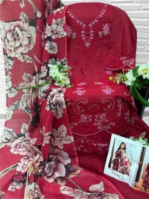Alternative view of CAMBRIC COTTON WITH HEAVY EMBROIDERY WORK