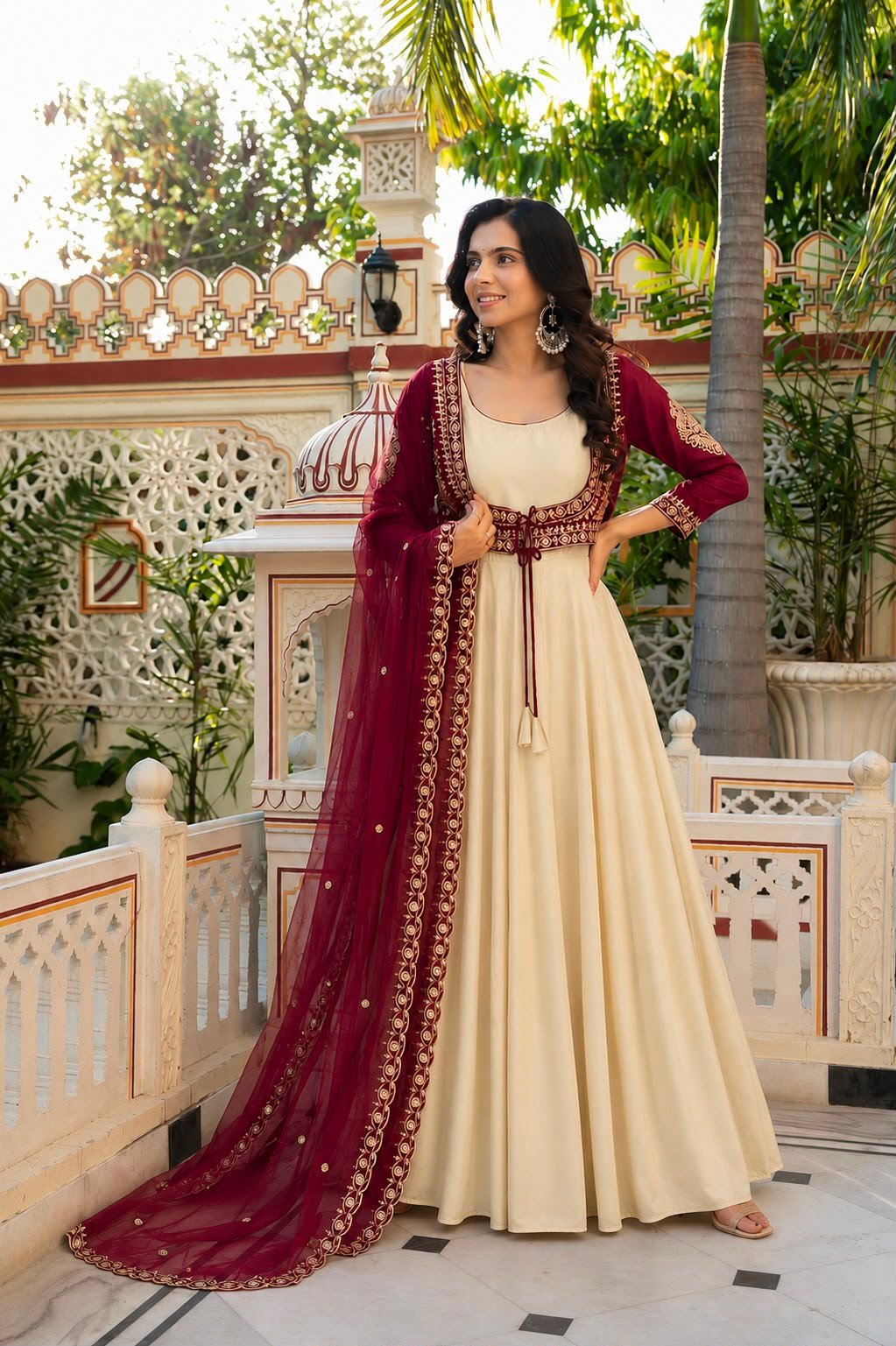 PRESENTING 3 PIECE STYLISH GOWN WITH BEAUTIFUL KOTI AND DUPATTA