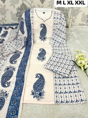 Alternative view of Morgan Silk Digital Print Kurti With Pant With Dupatta 