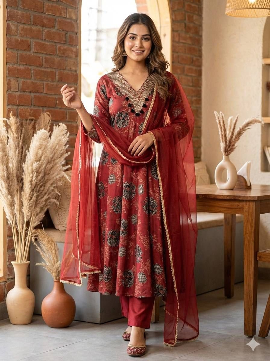 PREMIUM anarkali SALWAR SUIT digital print sets with dupatta