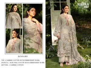 CAMBRIC COTTON WITH HEAVY EMBROIDERY WORK