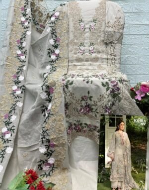 Alternative view of CAMBRIC COTTON WITH HEAVY EMBROIDERY WORK