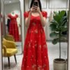 here presenting you a beautiful and comfortable maxi with beautiful Flowers Embroidery all over. grab one for yourself this coming Season