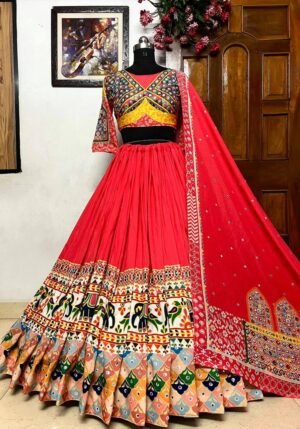 Alternative view of PRESENTING NEW NAVRATRI SPECIAL DESIGNER PRINTED LAHENGA CHOLI