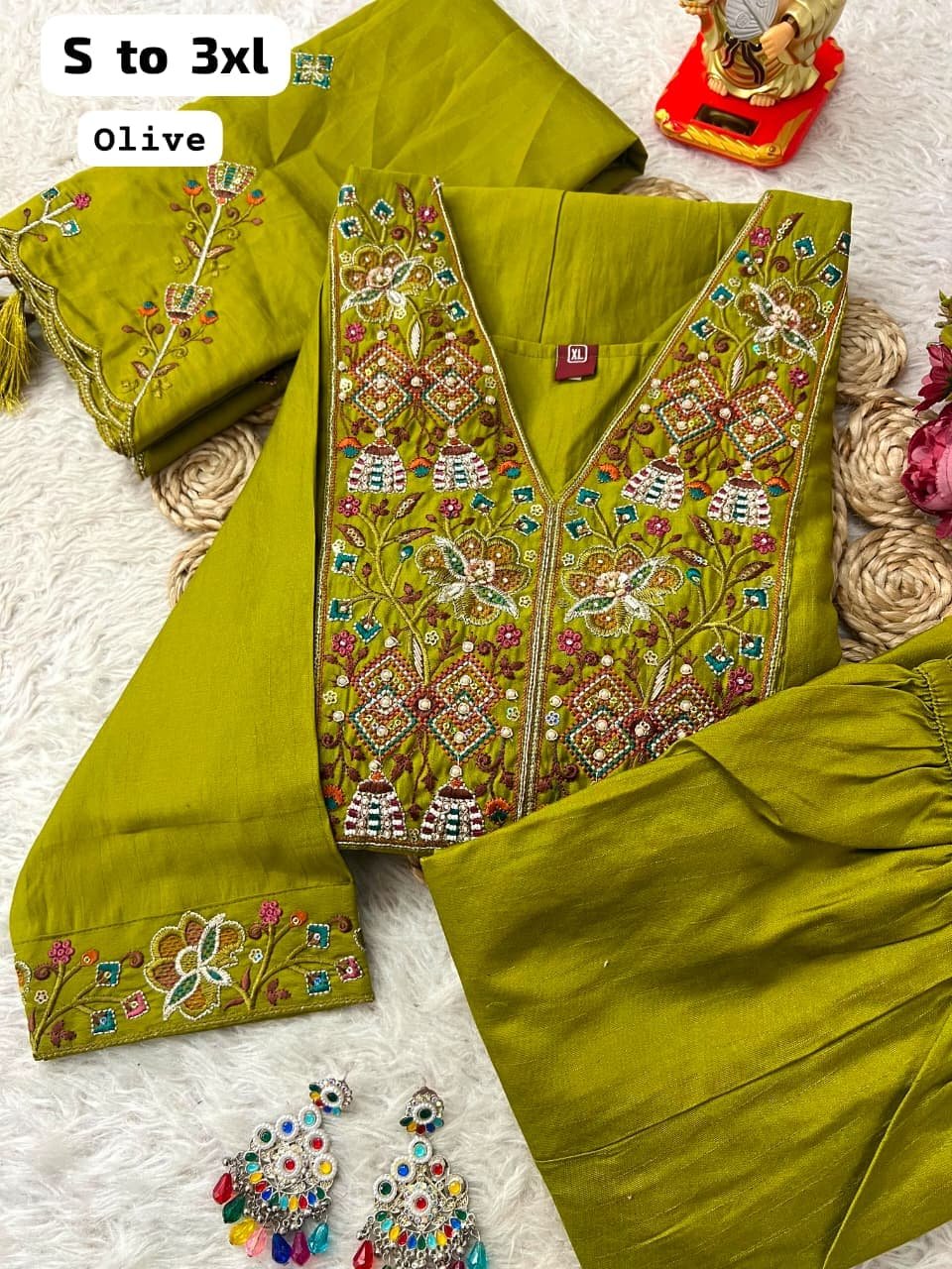 NEW ARRIVAL: OLIVE DESIGN SUIT SET - Image 6