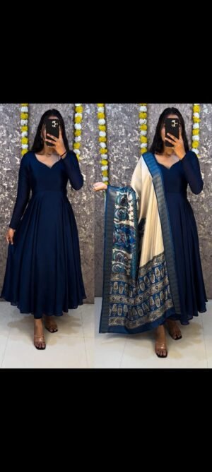 Alternative view of New launching festival special gown dupatta