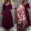 New launching festival special gown dupatta