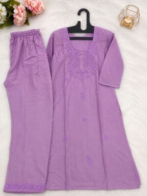 Alternative view of A New Kurti plazo collection  with new pattern Ton to ton work