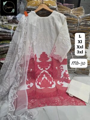 Alternative view of PURE COTTON WITH HEAVY EMBROIDERY WITH INNER