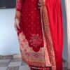 This stunning outfit is a vibrant and elegant choice, perfect for festive occasions, weddings, or grand celebrations.