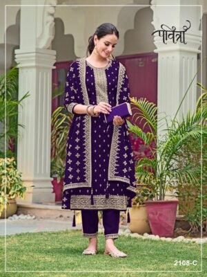 Blooming Fox Georgette with Heavy Embroidery Work With 3mm Sequence