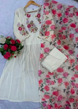 Alternative view of Premium Anarkali Kurti Set