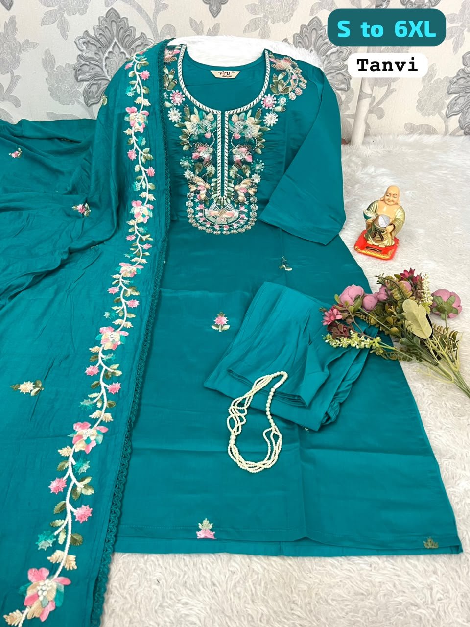 Launching New Designers Kurti Pent Dupatta Set - Image 3