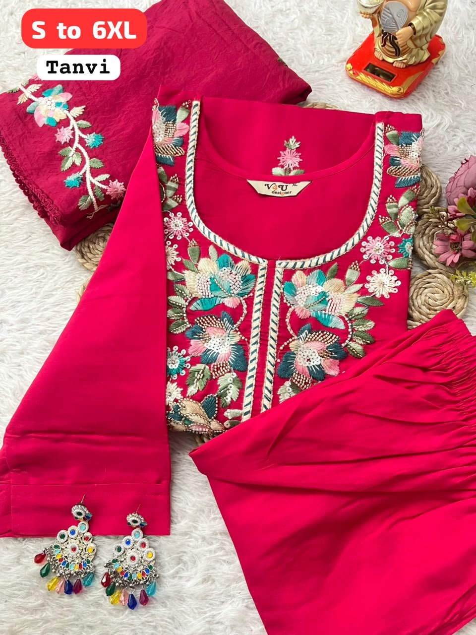Launching New Designers Kurti Pent Dupatta Set - Image 2
