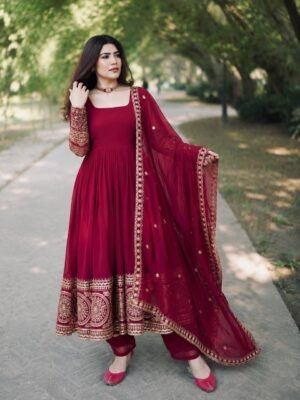 Real Modeling New Designer Party Gown & Dupatta Set