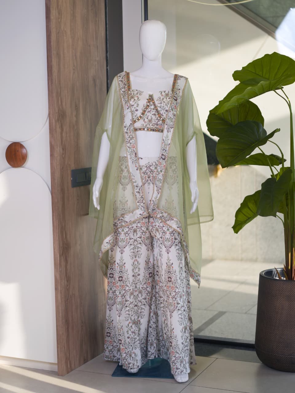 Premium French Crepe with Exclusive Digital Print & Handwork Detailing - Image 4