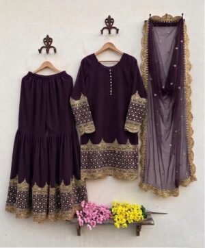 Alternative view of Elegant Embroidered Sequence Designer Sharara Set